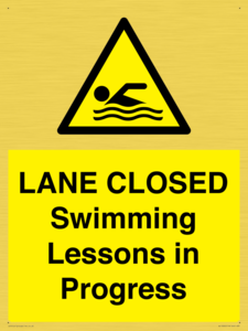 LANE CLOSED Swimming Lessons in Progress